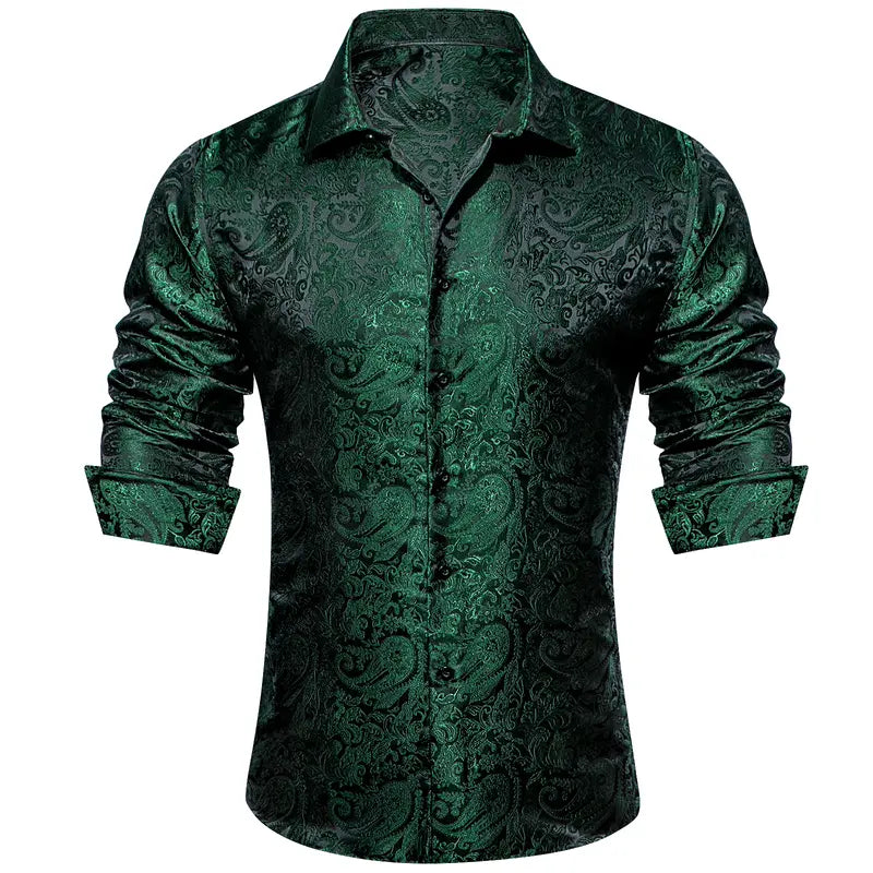 Silk Feel Paisley Comfort Shirt