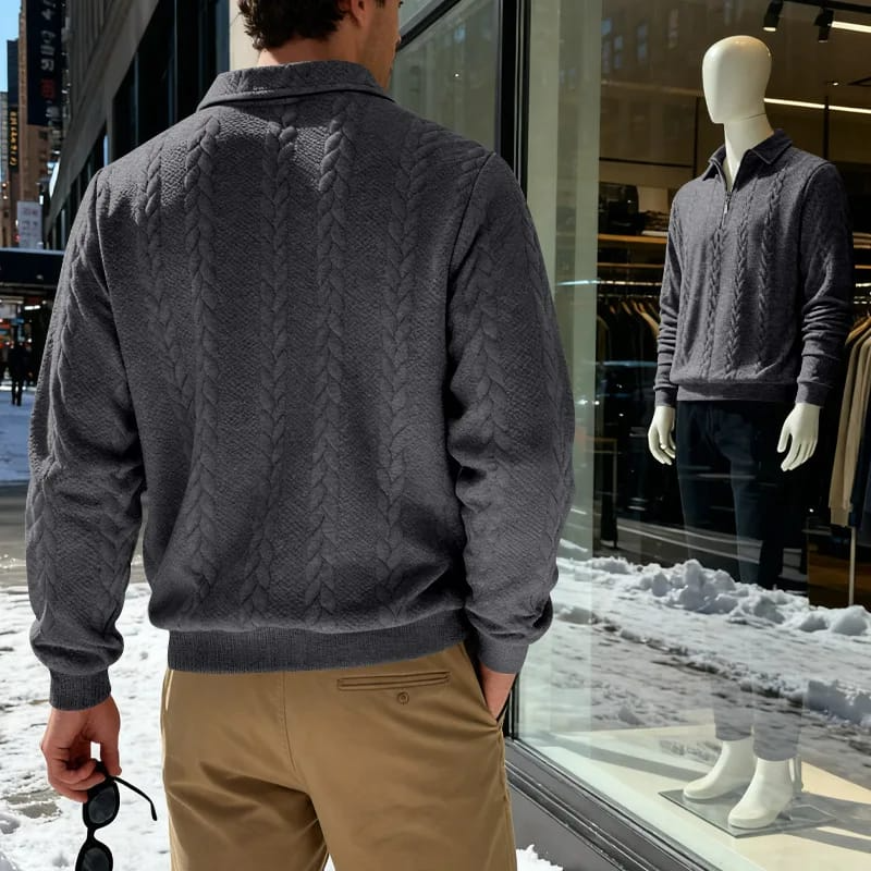 Classic Zip Cable Sweater