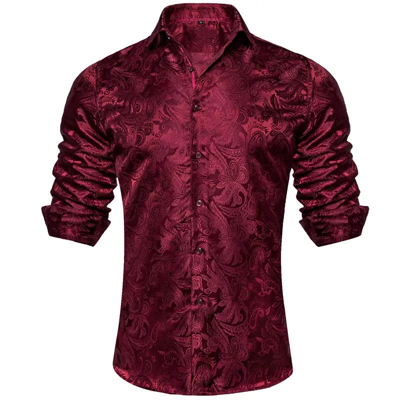 Silk Feel Paisley Comfort Shirt