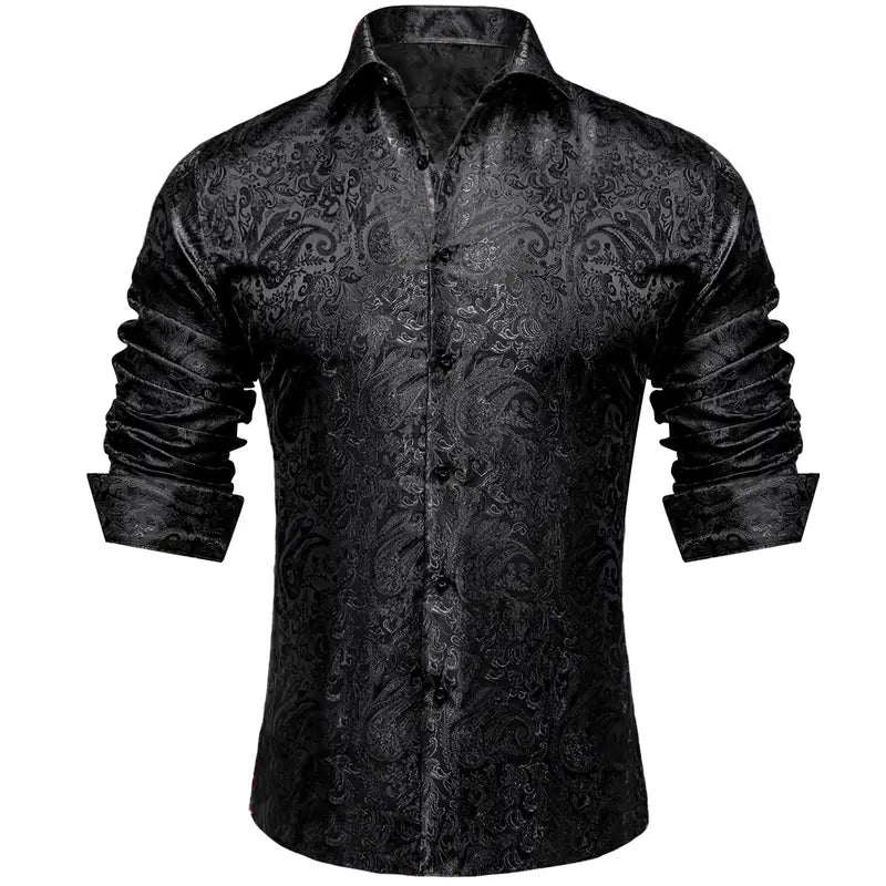 Silk Feel Paisley Comfort Shirt