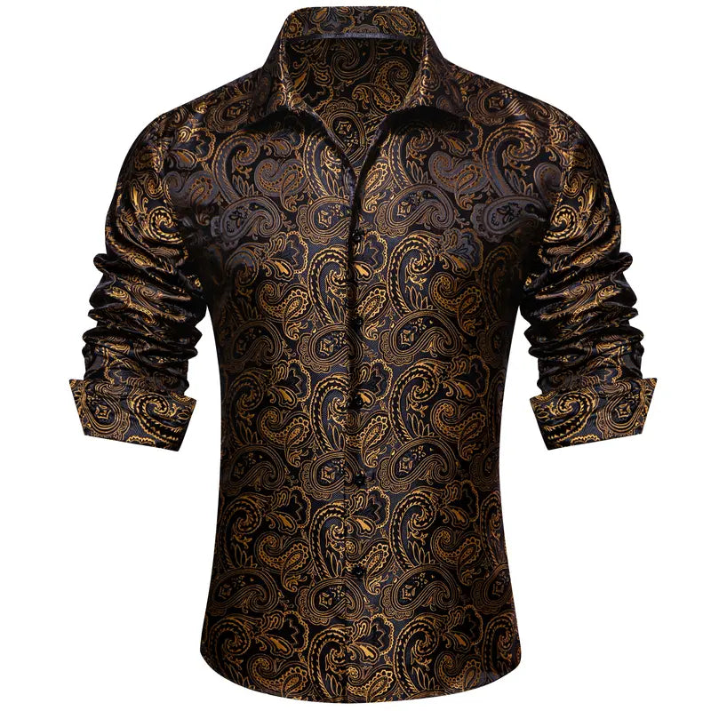 Silk Feel Paisley Comfort Shirt
