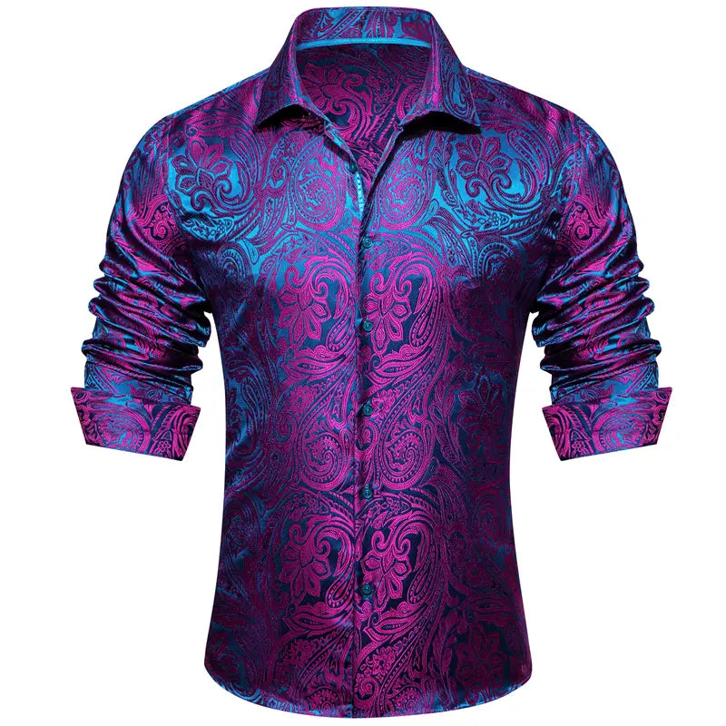 Silk Feel Paisley Comfort Shirt