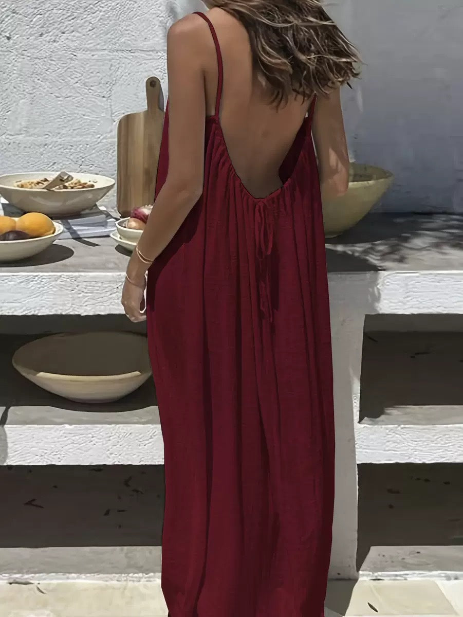 Classic Backless Maxi Dress