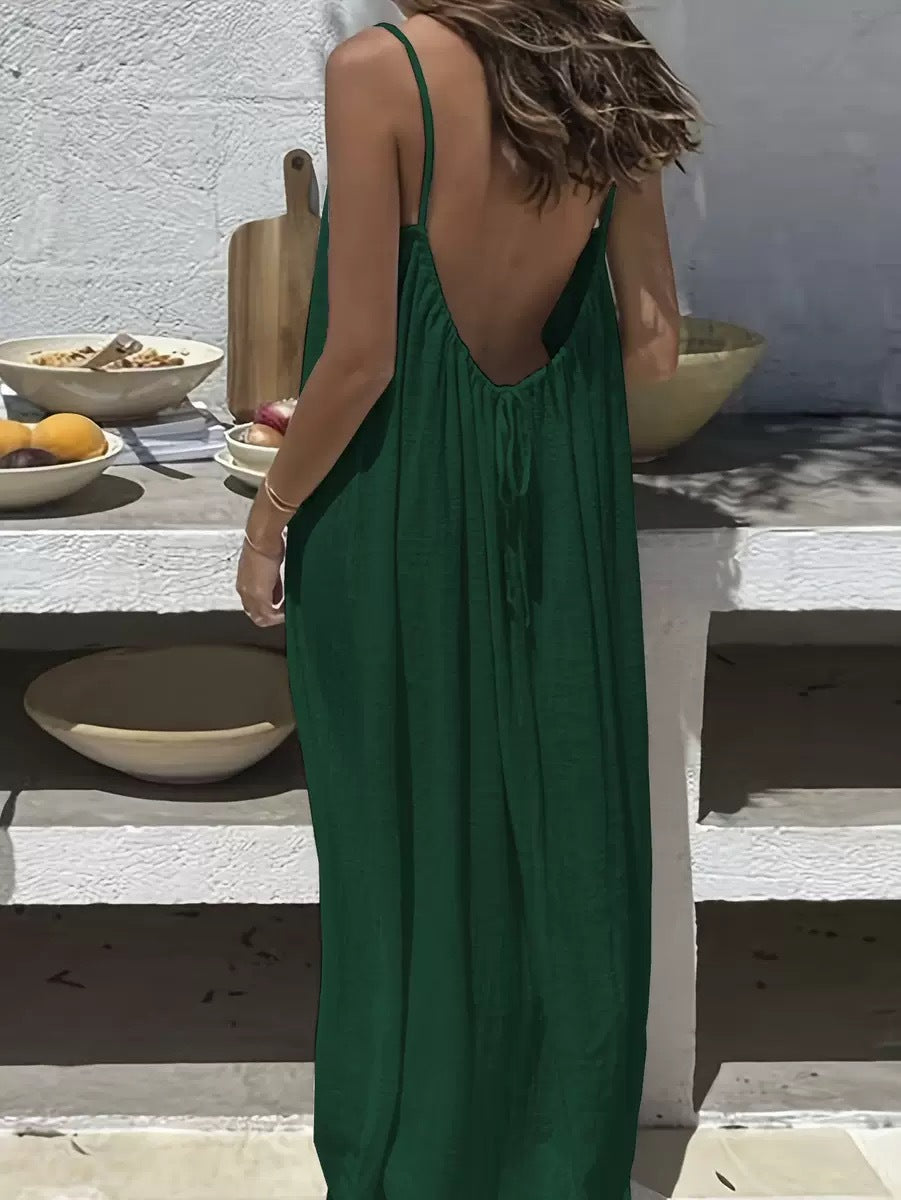 Classic Backless Maxi Dress