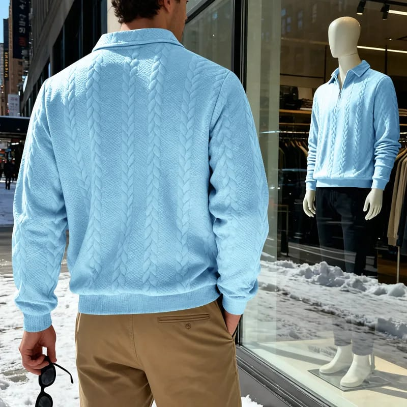 Classic Zip Cable Sweater