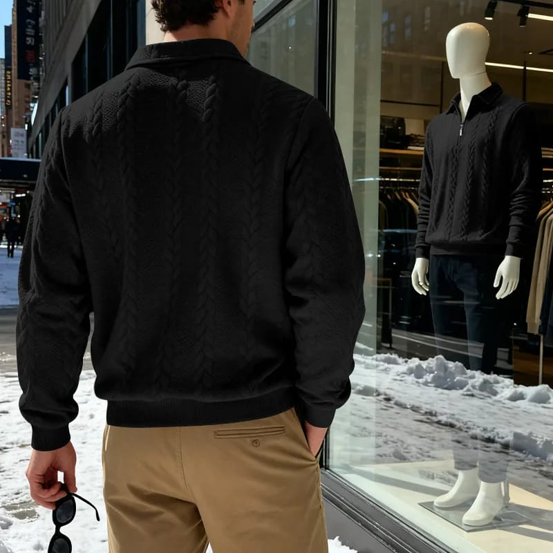 Classic Zip Cable Sweater