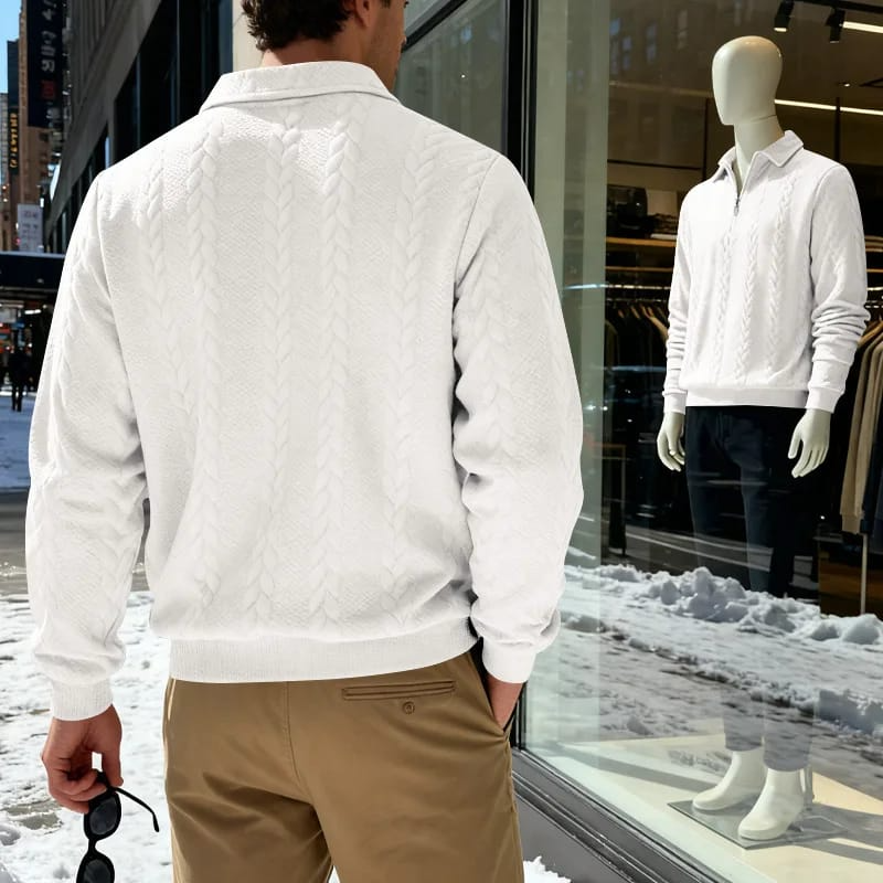 Classic Zip Cable Sweater