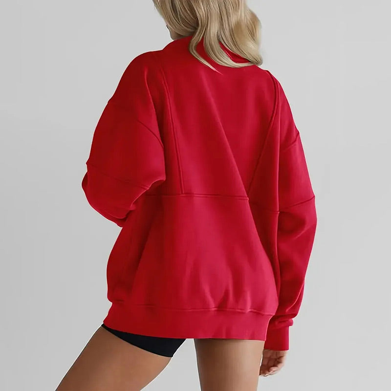 Women's Casual Lapel Half Zip Tops